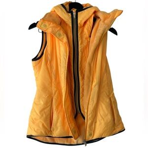 Lululemon Orange Glacier Fleece Hooded Vest - Size 8